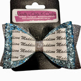 Personalised Name Bow Mixed colours-Narelle's Arts & Crafts