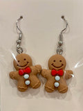 Ginger Bread men Earrings-Narelle's Arts & Crafts
