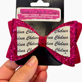 Personalised Name Bow Mixed colours-Narelle's Arts & Crafts