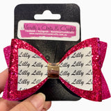 Personalised Name Bow Mixed colours-Narelle's Arts & Crafts