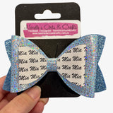 Personalised Name Bow Ice Blue-Narelle's Arts & Crafts