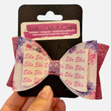 Personalised Name Bow Floral Delight-Narelle's Arts & Crafts