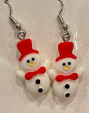 Snowman Earrings-Narelle's Arts & Crafts