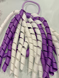 Purple darker Lavander & White Korker-Narelle's Arts & Crafts