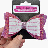Personalised Name Bow Mixed colours-Narelle's Arts & Crafts