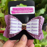Personalised Name Bow Lavender-Narelle's Arts & Crafts