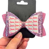 Personalised Name Bow - Pink-Narelle's Arts & Crafts