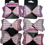 Personalised Name Bow - Pink-Narelle's Arts & Crafts