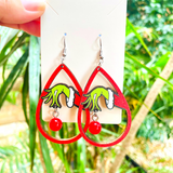 A Pinch of Grinch Earrings-Narelle's Arts & Crafts