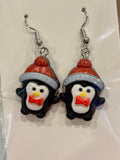 Christmas Penguin Earrings-Narelle's Arts & Crafts