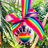 Love is Love colourful Bauble-Narelle's Arts & Crafts