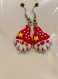 Santa Gnome Earrings-Narelle's Arts & Crafts