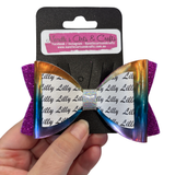 Personalised Name Bow Rainbow-Narelle's Arts & Crafts