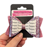 Personalised Name Bow - Pink-Narelle's Arts & Crafts