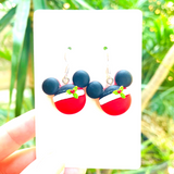 Holly Mouse Head Earrings-Narelle's Arts & Crafts