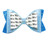Personalised Name Bow Ice Baby Blue-Narelle's Arts & Crafts